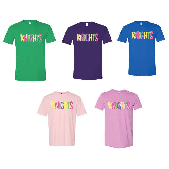 Colorful Knights Short Sleeve Tee
